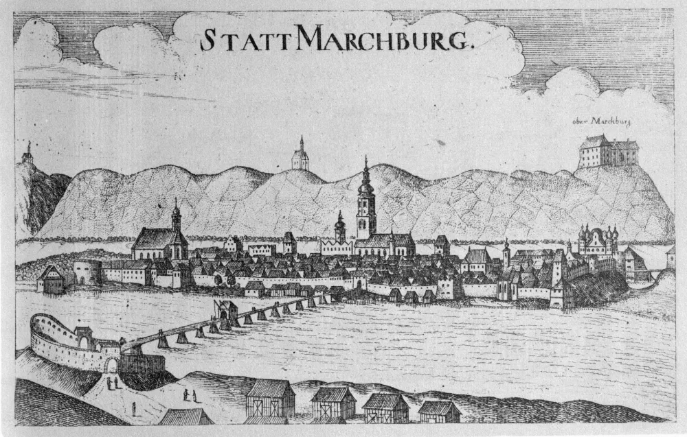 Maribor, Georg Matth&auml;us Vischer, Styriae Ducatus Fertilissimi Nova Geographica Descriptio, bakrorez, Gradec 1678 / Foto: Wikipedija / Foto: Wikipedija