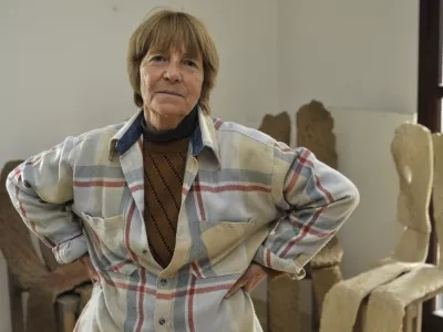 akademska kiparka in vodja bienala UNICUM, Dragica Čadež Lapajne//FOTO: TOMAŽ ZAJEL&Scaron;NIK