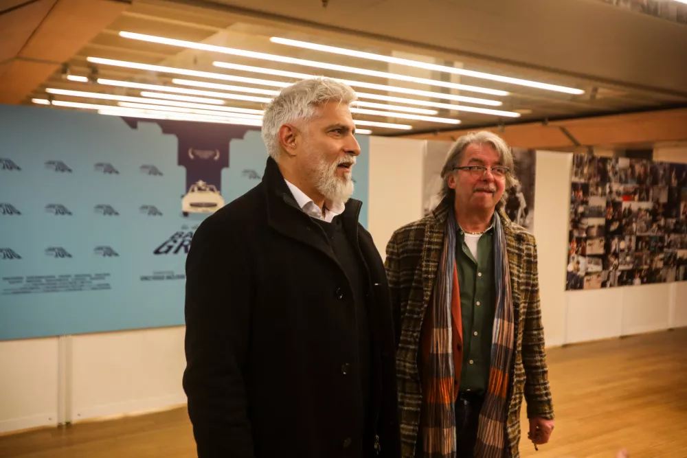 - Sebastian Cavazza,- Robert Pe&scaron;ut Magnifico,17.12.2024. Repriza premiere filma Babica gre na jug režiserja Vinci Vogue Anžlovarja n vpis v žalno knjigo ob njegovi smrti.//FOTO: Bojan Velikonja