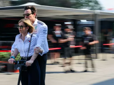 Susie Wolff, generalna direktorica F1 academy, in Toto Wolff / Foto: Profimedia