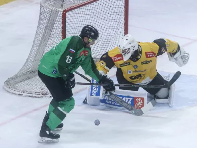 Žiga Pance- 23.02.2025 - hokej - Olimpija: Pustertal//FOTO: Jaka Gasar