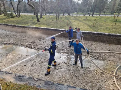 Šobec čiščenje bajerja