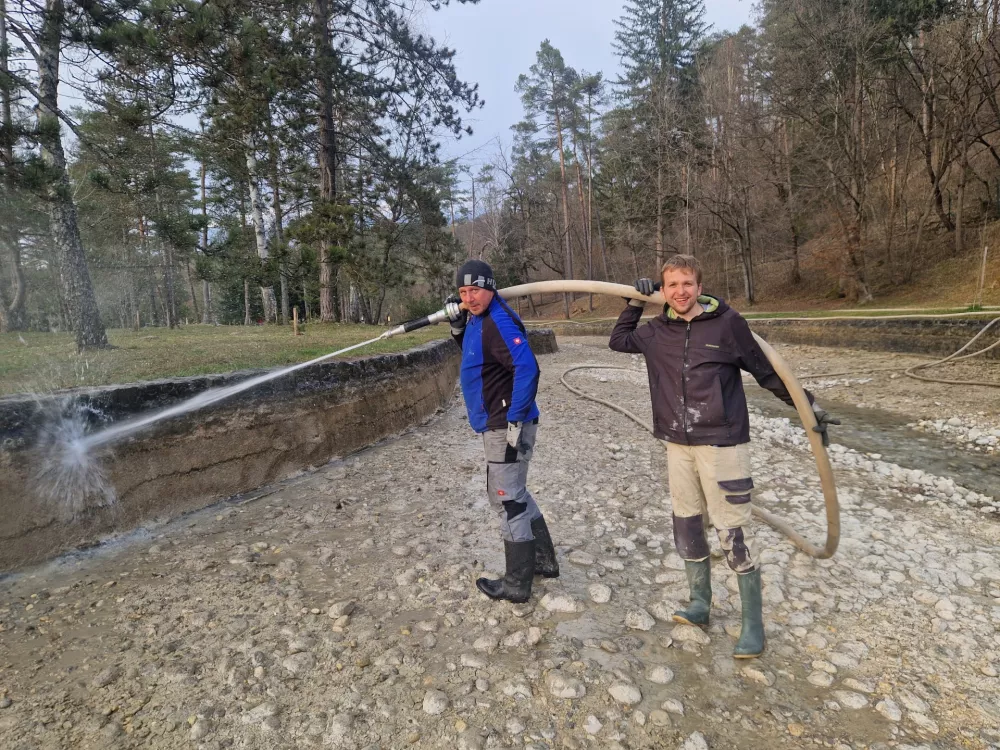 Šobec čiščenje bajerja