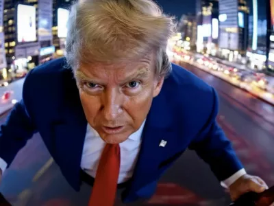 Glavno vlogo v videospotu dua Đogani, ki so ga naredili s pomočjo umetne inteligence, ima ameriški predsednik Donald Trump. F youtube