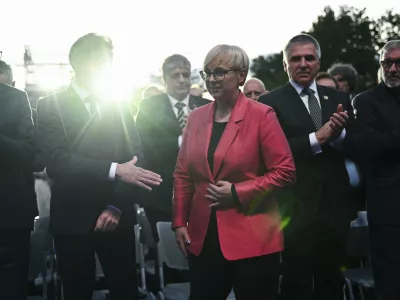 Robert GolobNataša Pirc Musar- 09.05.2024 - Državna proslava ob 20. obletnici vstopa Slovenije v EU, Nova Gorica. 