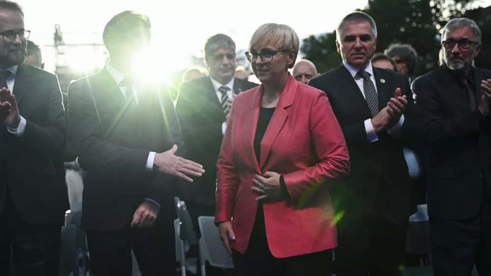 Robert GolobNataša Pirc Musar- 09.05.2024 - Državna proslava ob 20. obletnici vstopa Slovenije v EU, Nova Gorica. 