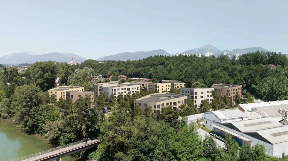 Projekt soseske Ob Savi, ki bo končan do leta 2029, je v fazi pridobivanja integralnega gradbenega dovoljenja. Foto: MOK