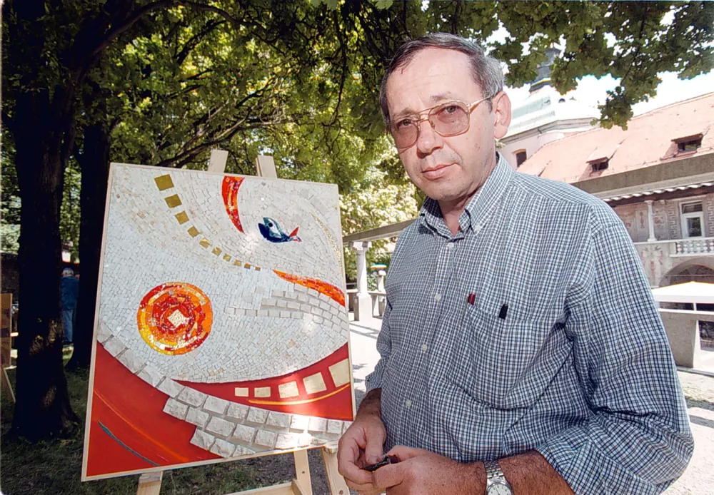 Slikanje, slikar likovna kolonija Ivan Marko Rupnik