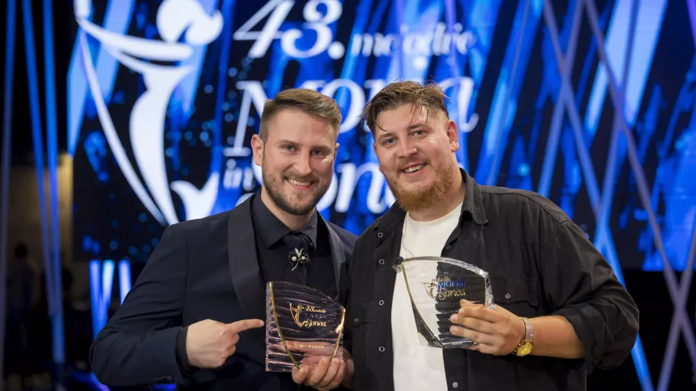 Zadnja dva zmagovalca MMS, Gregor Ravnik in Žan Videc. / Foto: Aleš Rosa