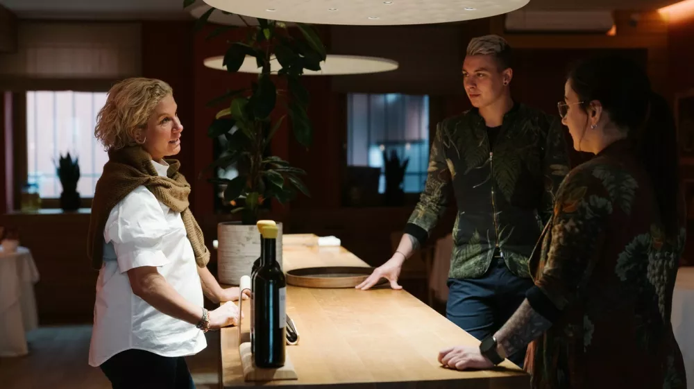 Ana Ros, the head chef, in the dining room of Hisa Franko, a restaurant in Kobarid, Slovenia on April 8, 2023. Ros broke through the boys' club of fine dining, earning Hisa Franko in Slovenia two Michelin stars and a spot on the list of the world's best restaurants.,Image: 776356473, License: Rights-managed, Restrictions:, Model Release: noFoto: Profimedia