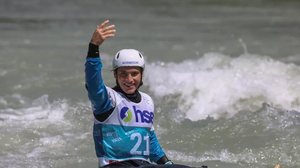 Žiga Lin Hočevar19.05.2024 - Evropsko prvenstvo Kajak Kanu na divjih vodah Tacen 2024 - FOTO: Luka Cjuha