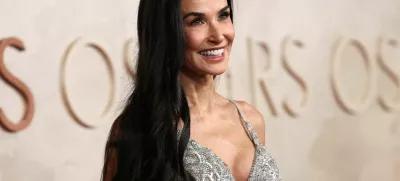 Demi Moore poses during the Oscars arrivals at the 97th Academy Awards in Hollywood, Los Angeles, California, U.S., March 2, 2025. REUTERS/Mario Anzuoni