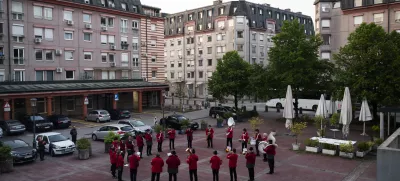 delavci delo01.05.2025 Prvomajska budnica, pihalna godba LjubljanaFOTO: Nik Erik Neubauer