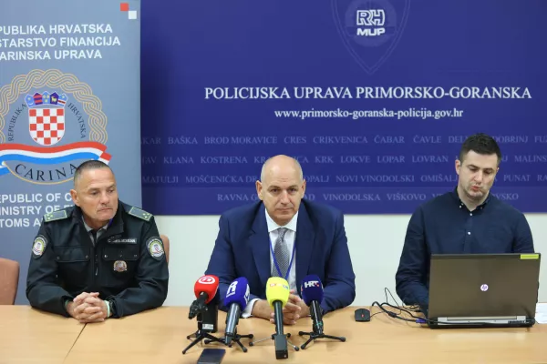 08.05.2025., Rijeka - Konferencija za medije Policijske uprave primorsko-goranske vezano za zapljenu 85 kg kokaina. Photo: Nel Pavletic/PIXSELL