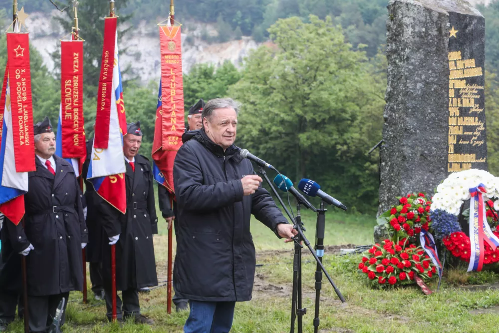 - Zoran Janković, Župan MOL, - 08.05.2025. -Sspominska slovesnost ob 80. obletnici zaključnih bojev na Orlah ob spomeniku padlim borcem na Orlah.//FOTO: Bojan Velikonja