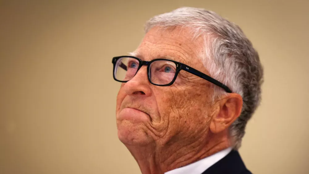 Bill Gates, who pledged on Thursday to give away almost his entire personal wealth in the next two decades and said the world's poorest would receive some $200 billion via his foundation, speaks with Reuters during an interview in New York City, U.S., May 8, 2025. REUTERS/Mike Segar