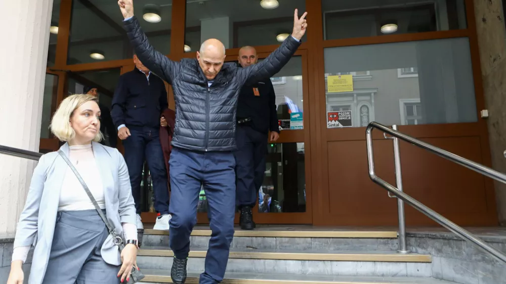 18.4.2025 Celje sojenje Janez Janša v zadevi Trenta.Foto: Luka Cjuha