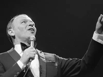 Frank Sinatra med nastopom v Madison Square Gardnu v New Yorku leta 1967, ko je izdal tudi eno svojih največjih uspešnic. F Getty Images