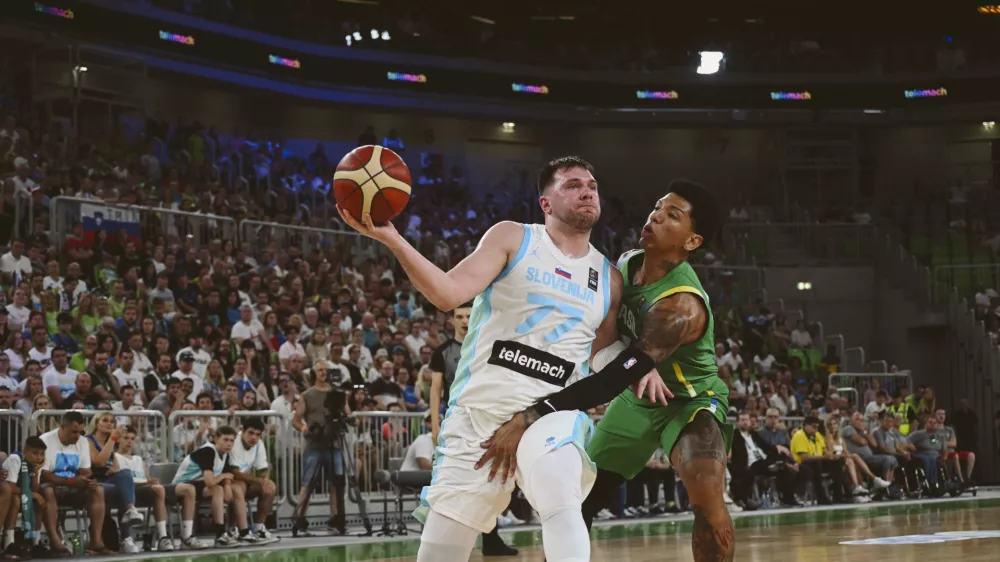 Luka Dončić28.06.2024 - Pripravljalna tekma v košarki, Slovenija: Brazilija, Stožice. FOTO: Nik Erik Neubauer