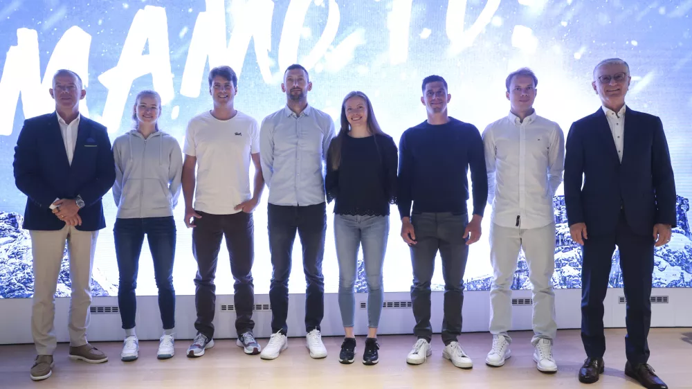 Enzo Smrekar, Franjo Bobinac- 14.05. 2025 - predstavitev športnega in vsebinskega dela aktivnosti, ki potekajo ob pripravah na zimske olimpijske igre Milano Cortina 2026, OKS//FOTO: Jaka Gasar