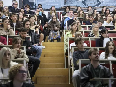 - 01.10.2024 - 1. šolski dan za študente - Bruci - Filozofska fakulteta v Ljubljani//FOTO: Jaka Gasar
