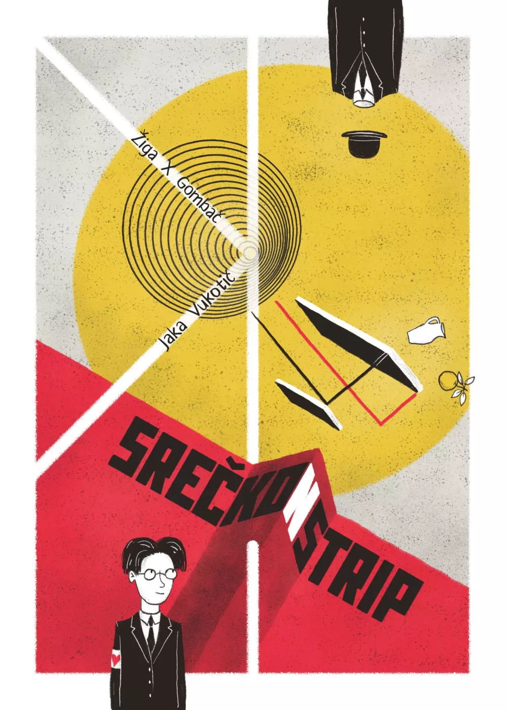 Naslov stripa o Srečku Kosovelu je seveda kombinacija besed »Srečko« (Kosovel), »kons« in »strip«.