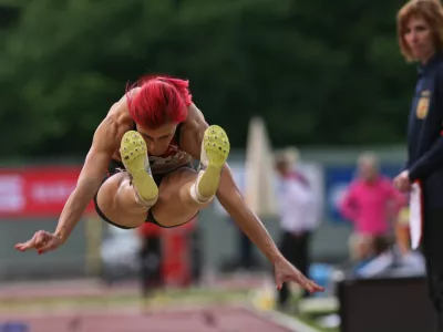 ﻿Nina Kolarič (skok v daljino)- 18. mednarodni atletski miting v počastitev dneva rudarjev Velenje 2013 - atletika//FOTO: Tomaž Skale