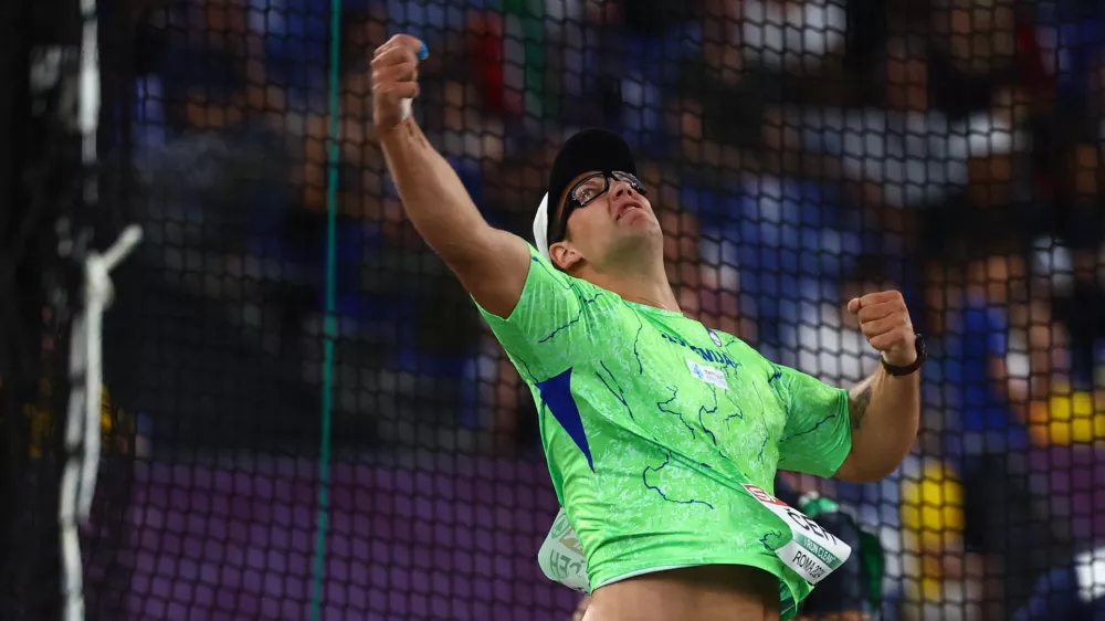 Athletics - European Athletics Championships - Stadio Olimpico, Rome, Italy - June 7, 2024 Slovenia's Kristjan Ceh in action during the men's discus throw final REUTERS/Kai Pfaffenbach