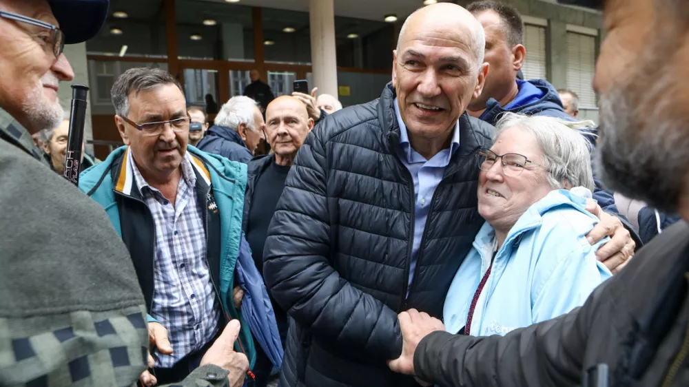 18.4.2025 Celje sojenje Janez Janša v zadevi Trenta.Foto: Luka Cjuha