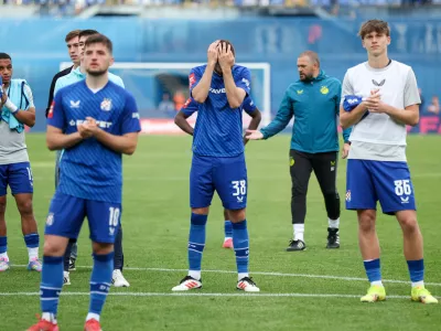 Dinamo v solzah, ker so morali premoč priznati Rijeki. Foto: Pixsell