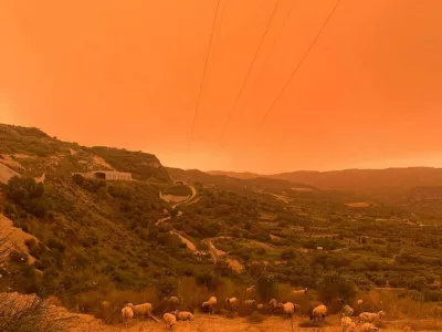 Saharski pesek je prekril Kreto.