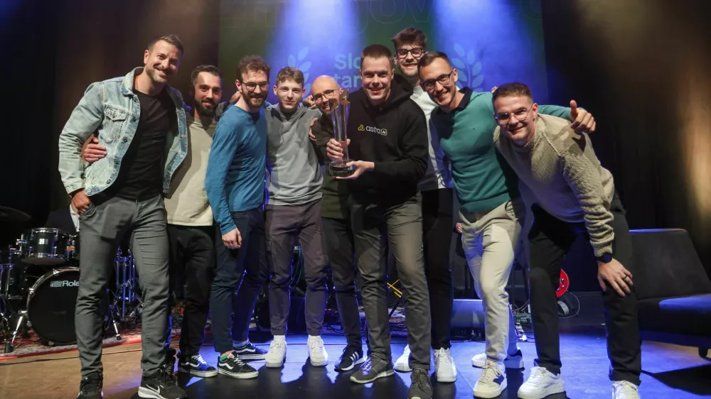 Naziva startup leta 2025 se je razveselila predana ekipa sodelavcev podjetja Astra AI. Foto: Marko Vanovšek
