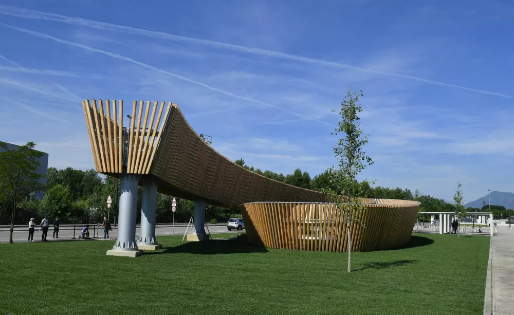 Soccer Football - Juventus unveil new Heysel memorial marking 40th anniversary of disaster - Turin, Italy - May 29, 2025 General view outside the Heysel memorial REUTERS/Massimo Pinca