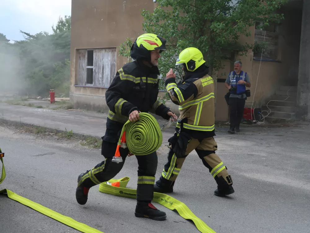Vaja potres 2025, Nova Gorica, Gorica, simulacija potresa, reševanje, gasilci, reševalci, / Foto: Nataša Bucik Ozebek
