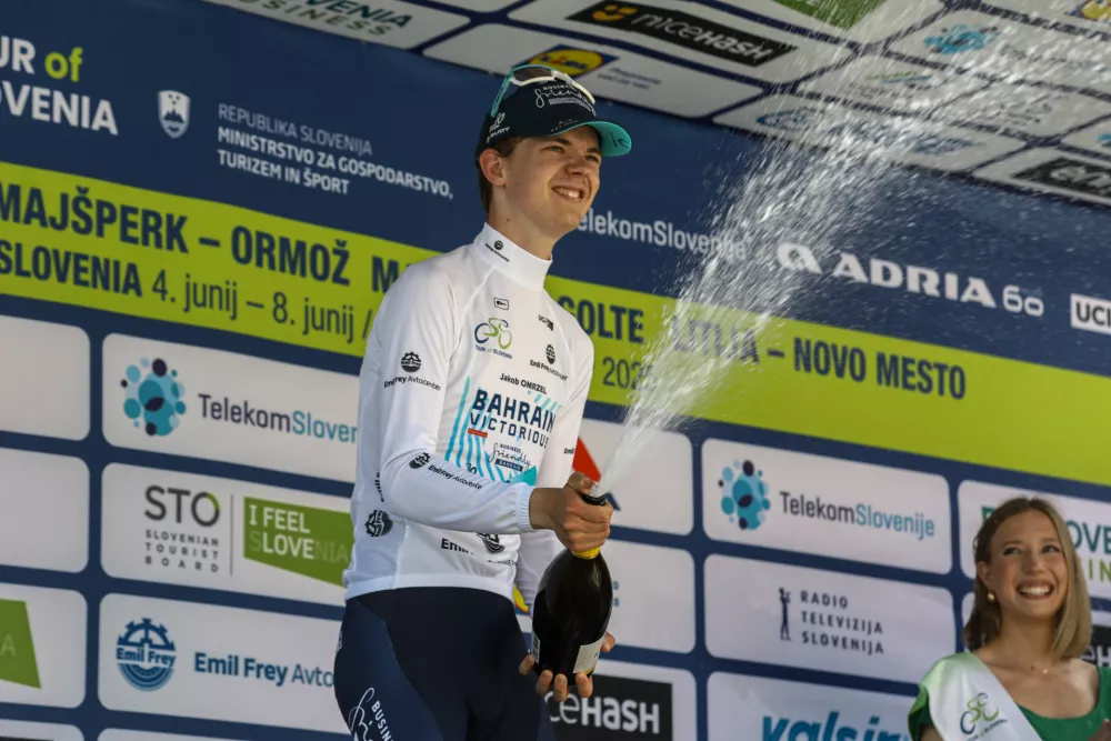 Jakob OMRZEL08.06.2025 - Kolesarska dirka po sloveniji - kolesarstvo - cilj Novo MestoFoto: Luka Cjuha