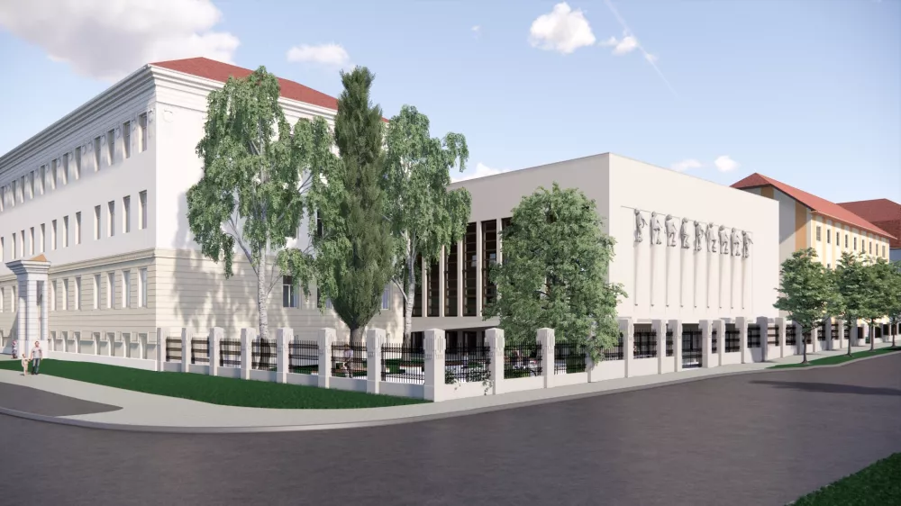 S prenovo naj bi šola pridobila dodatne učilnice, knjižnico in novo zasnovo ter ozelenitev okolice. Foto: arhiv Arhitekti Dobrin