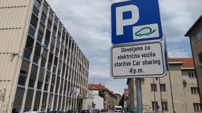 Znak - souporaba električnih vozil - car share - casharing