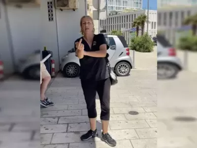 Zrinka iz Splita se je spravila na turista iz Norveške. Vir: TikTok, zajem zaslona