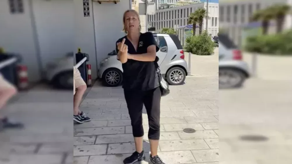 Zrinka iz Splita se je spravila na turista iz Norveške. Vir: TikTok, zajem zaslona