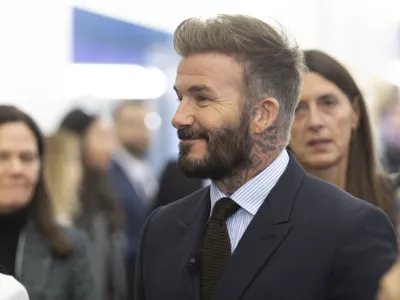 FILED - 21 January 2025, Switzerland, Davos: English former footballer David Beckham attends a session during the World Economic Forum Annual Meeting. Photo: Chris Heeney/World Economic Forum/dpa - ATTENTION: editorial use only and only if the credit mentioned above is referenced in full
