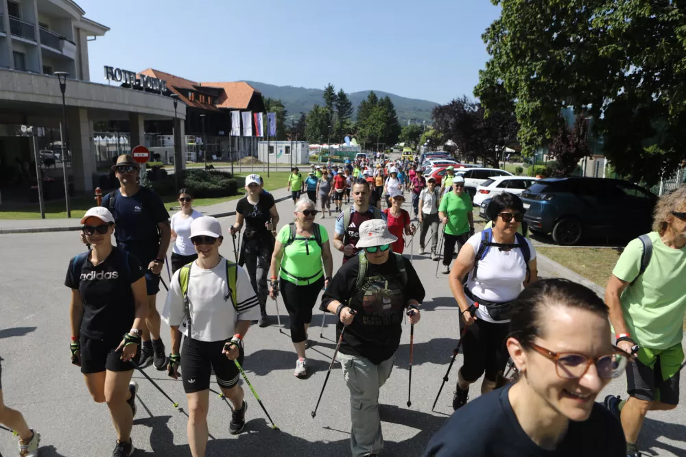 07.06.2025 -  Dan nordijske hoje in druženje z Nedeljskim v Termah Čatež- nordijska hoja - Terme ČatežFoto: Luka Cjuha