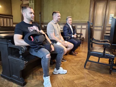 Žarko Mijatović, Jasmin Šljivar, Milan Stojinović (od leve proti desni)