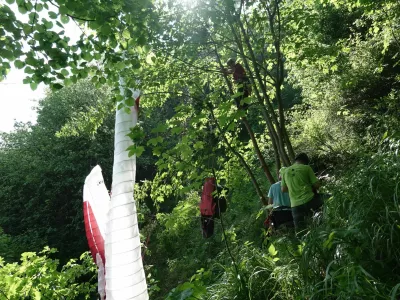 Nemški jadralni padalec se je ponesrečil na pobočju Kobilje glave.Foto: GRZ Slovenije
