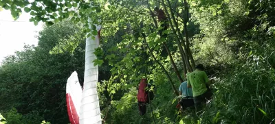 Nemški jadralni padalec se je ponesrečil na pobočju Kobilje glave.Foto: GRZ Slovenije