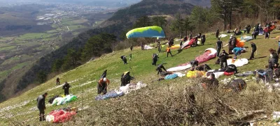 ﻿Jadralni padalci, vzletišče Lijak