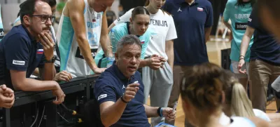 Selektor Georgios Dikaioulakos11.06.2025 - Košarka - Ženska košarkarska reprezentanca - pripravljalna tekma - slovenija črna goraFoto: Luka Cjuha