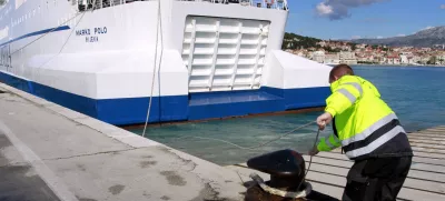 25.03.2014., Sportski centar Gripe, trajektna luka, Split - Odrzana vjezba spasavanja trajekta Marco Polo od eksplozivnih naprava. Photo: Tino Juric/PIXSELL