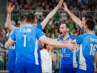 Ljubljana, Arena Stozice.Turnir odbojkarske lige narodov:Slovenija - Italija.