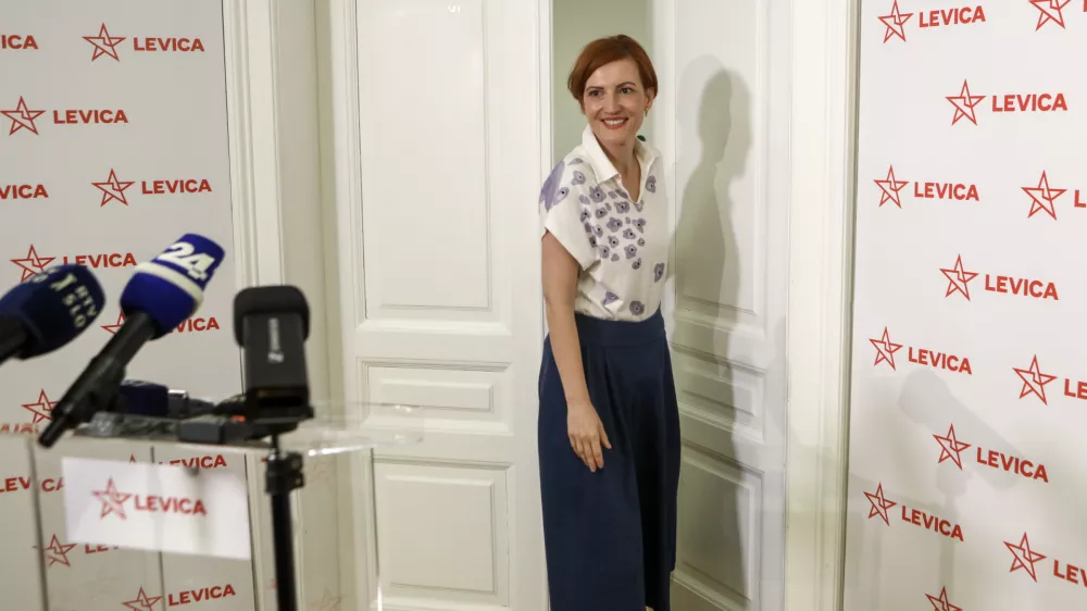 Asta Vrečko11.05.2025 - Referendum o pokojninah kulturnikov - LevicaFoto: Luka Cjuha