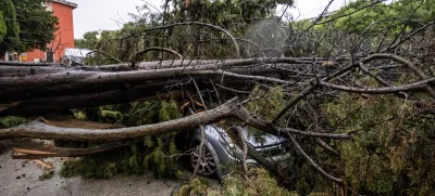 16.06.2025., Pula - Snazno nevrijeme pogodilo je grad te izazvalo poteskoce. Photo: Srecko Niketic/PIXSELL